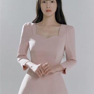 Ivana Helsinki Fiona Heart Dress - NWT - Pink Wedding Guest - Korean Fashion